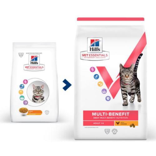 Hill’s Vet Essentials Multi Benefit Adult  Cat Food with chicken (6.5KG)
