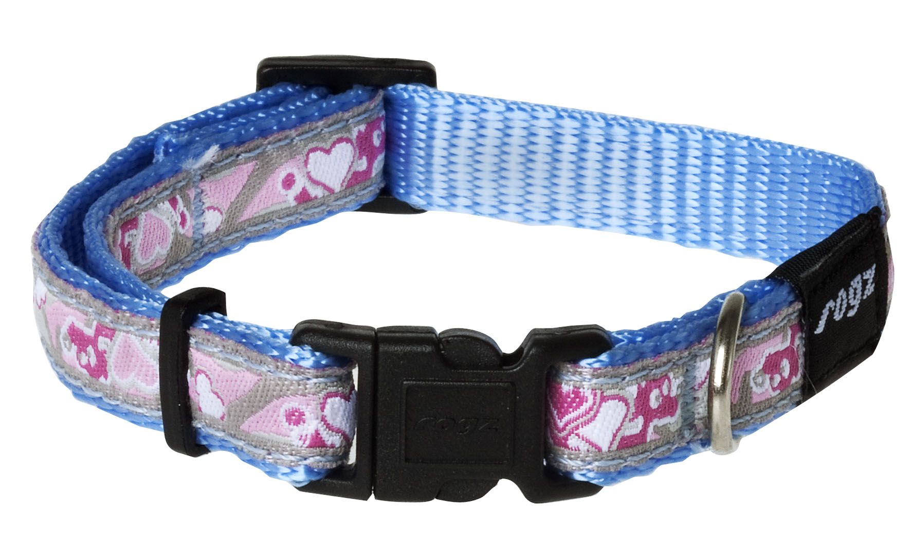 Rogz Pink Hearts Dog Collar - PINK HEARTS S