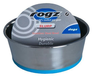 Rogz Slurp Dog Bowl - BLUE 1050ML