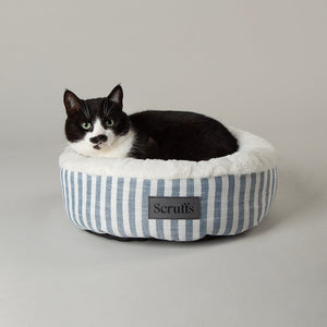 Scruffs Coastal Cat Bed - Blue Small