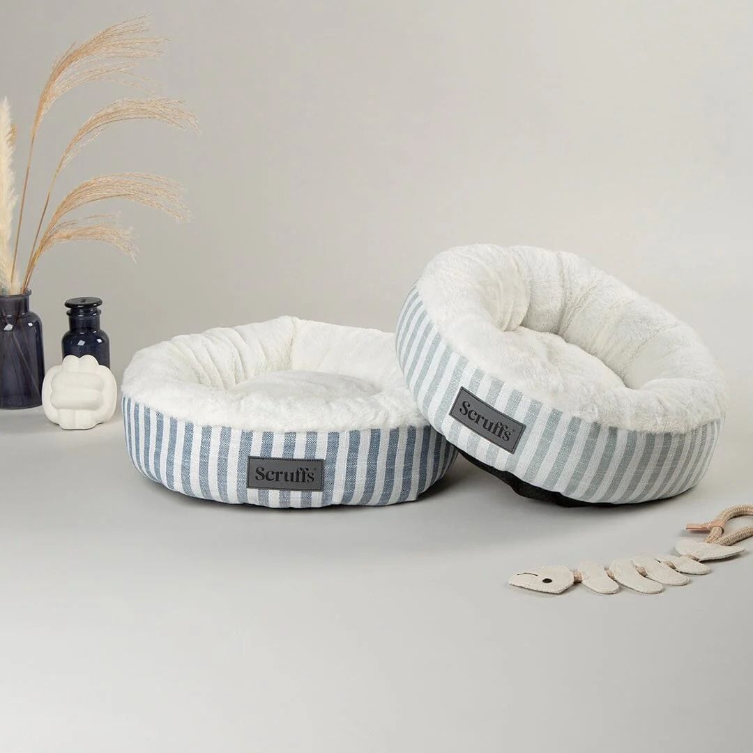 Scruffs Coastal Cat Bed - Blue Small