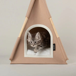 Scruffs Stockholm Felt TeePee Cat Bed - Tan