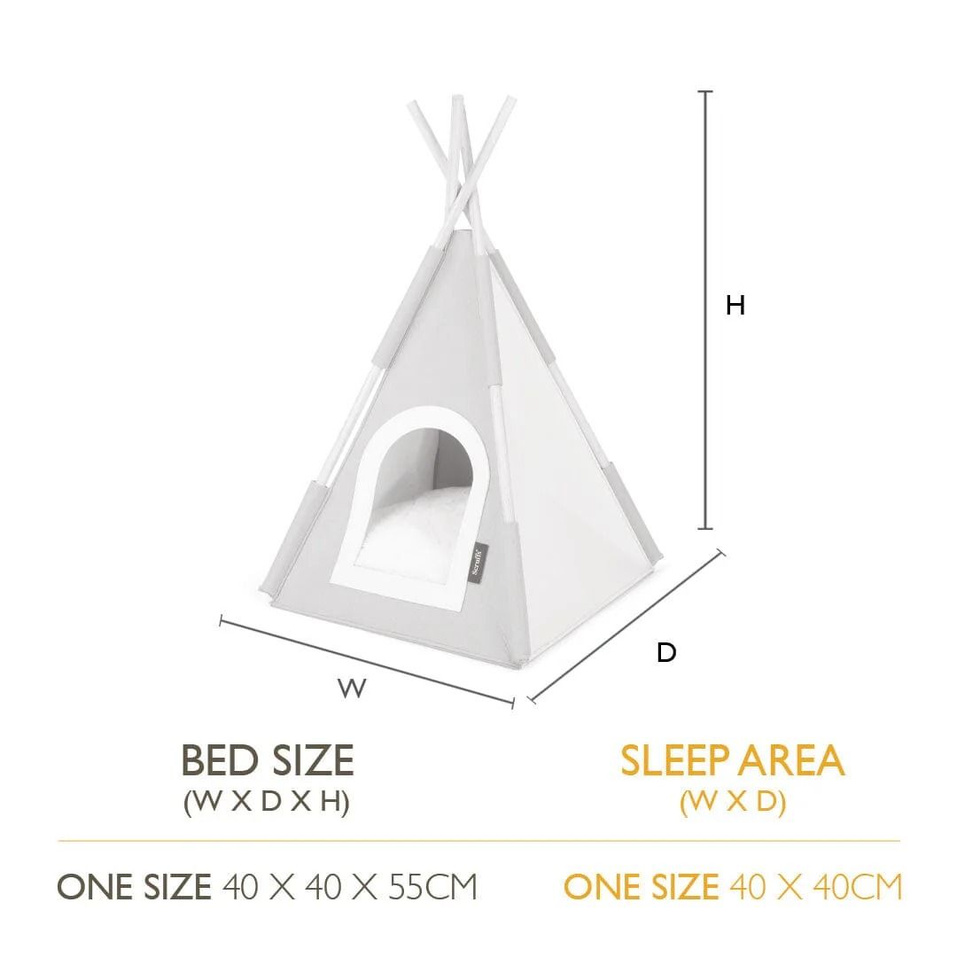 Scruffs Stockholm Felt TeePee Cat Bed - Tan