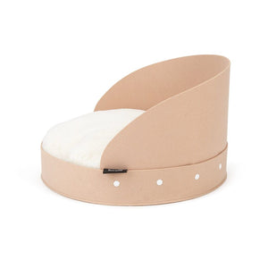 Scruffs Stockholm Round Felt Cat Bed - Tan 44cm