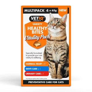 VETIQ Healthy Bites Variety Vitality Pack Cat Treats 4 x 65g -