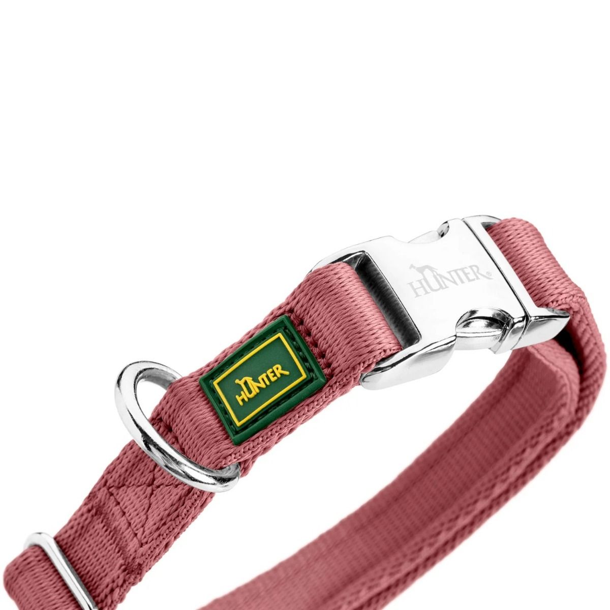 Hunter Inari Vario Basic Alu-Strong Dog Collar - Pastel Red Medium