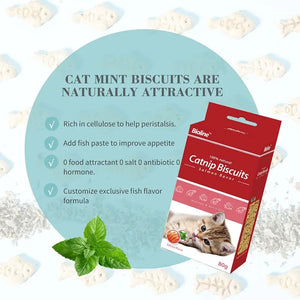 Bioline Catnip Biscuits 80g[Flavor - Cod Flavor]