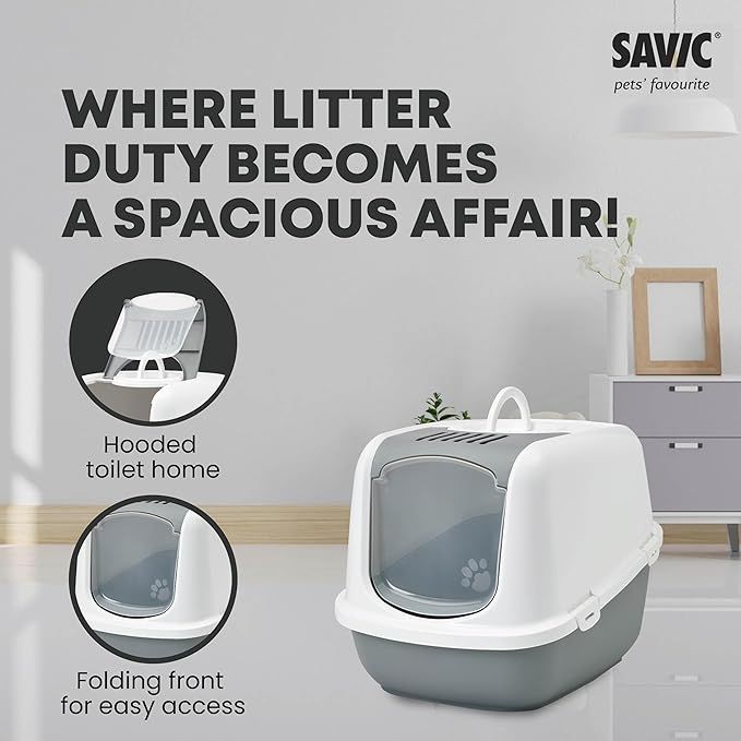 Savic Nestor Jumbo Cat Toilet Home - Red