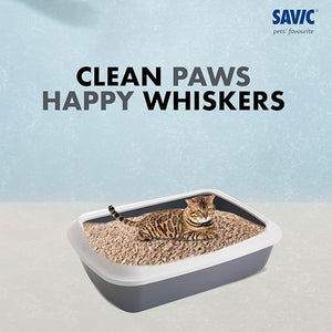 Savic Iriz Cat Litter Tray - Pale Blue 42CM