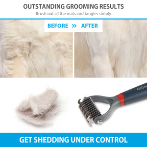 Dual Head Dematting Comb 11 Teeth for Dogs & Cats