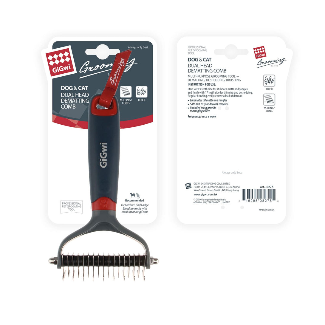 Curated visual reference: Gallery Detail: Dual Head Dematting Comb 17 Teeth For Dogs Cats
