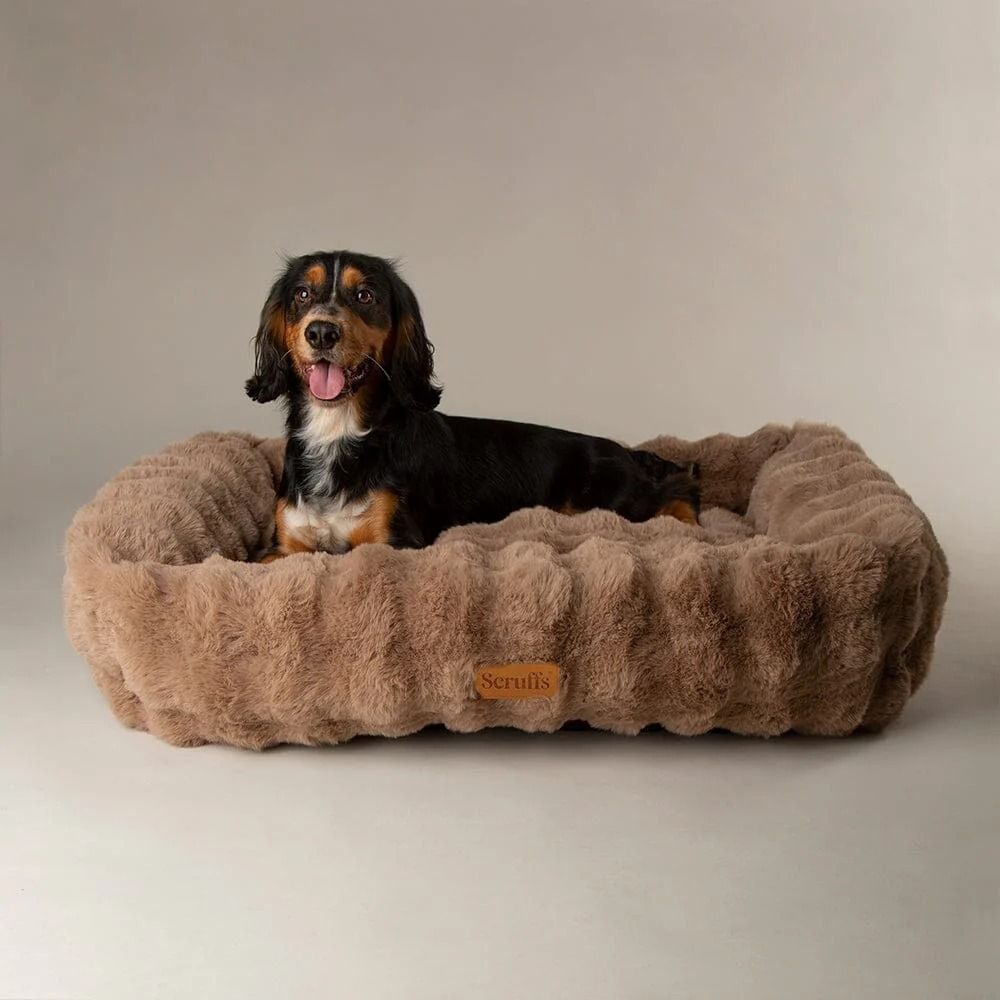 Scruffs Alpine Box Dog Bed - Taupe Medium