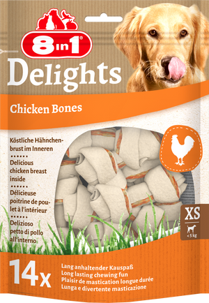 8in1 Delights Bones in Bag XS, 14 pcs, 168 g