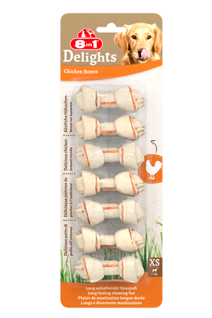 8in1 Delights Chicken Bones XS, 7 pcs, 84 g