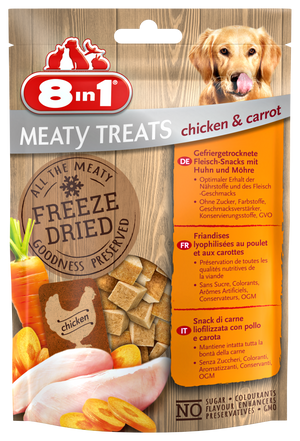 8in1 Meaty Treats Freeze Dried Chicken & Carrots 50 g