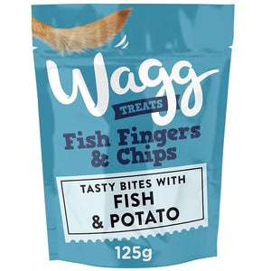 Wagg Fish Fingers & Chips Fish & Potato Tasty Bites Oven Baked Dog Treats 125g - 125g