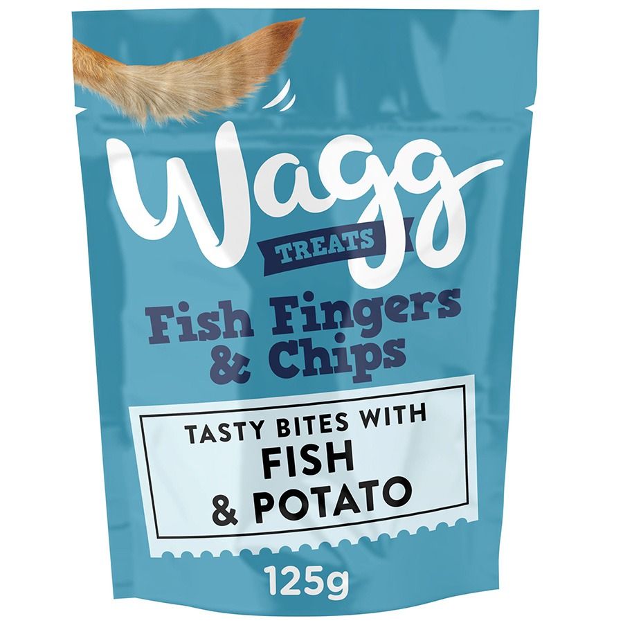 Wagg Fish Fingers & Chips Fish & Potato Tasty Bites Oven Baked Dog Treats 125g - 125g