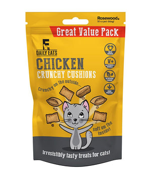 Rosewood Daily Eats Crunchy Cushions Chicken Cat Treats 200g Value Pack - 200g