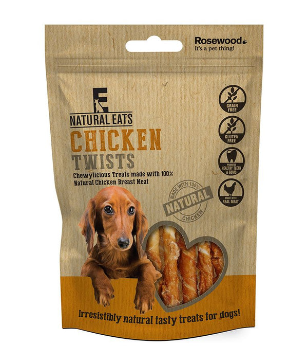 Rosewood Natural Eats Chicken Twists Dog Treats 80g - 80G