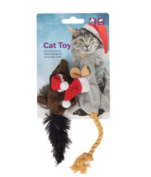 Flamingo Crinkle Mouse Christmas Cat Toy 2pcs -