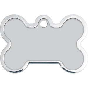 ID Tag Bone Large Raised Edge Top Dog  - Large