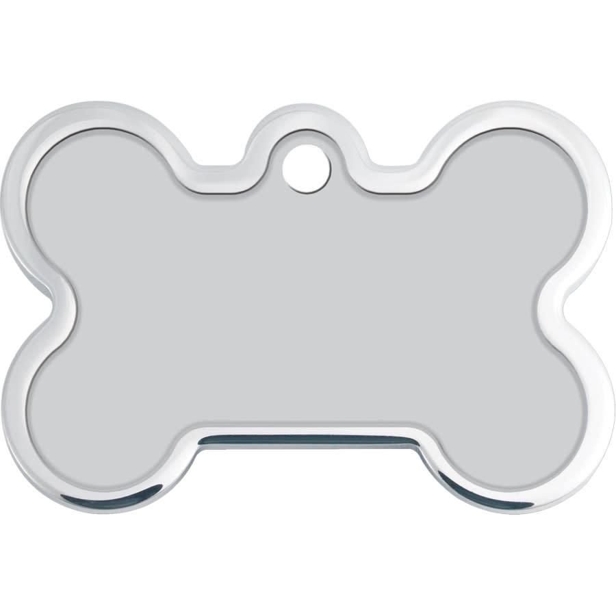 ID Tag Bone Large Raised Edge Top Dog  - Large