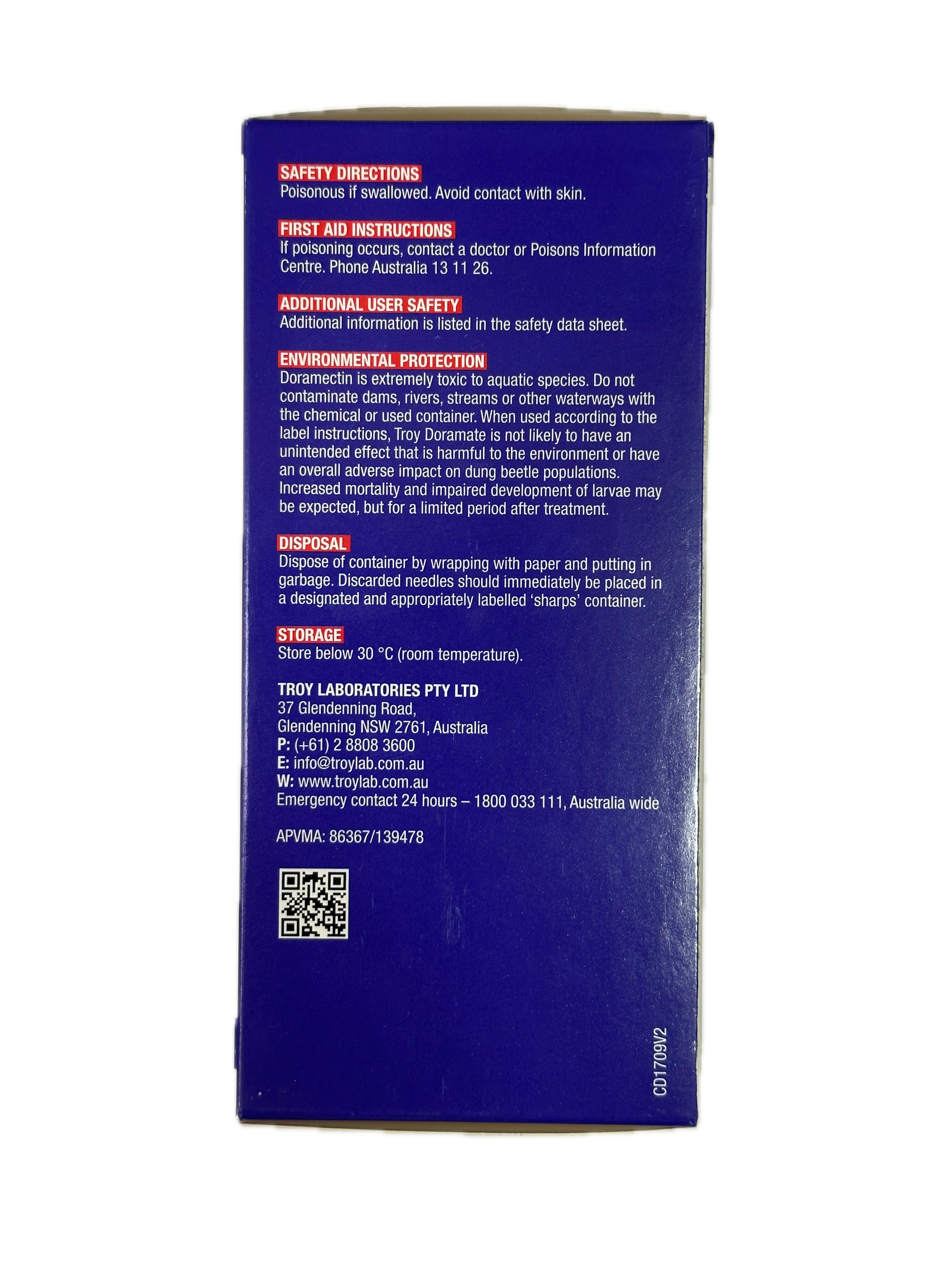 Troy Doramate Endectocide 250ml