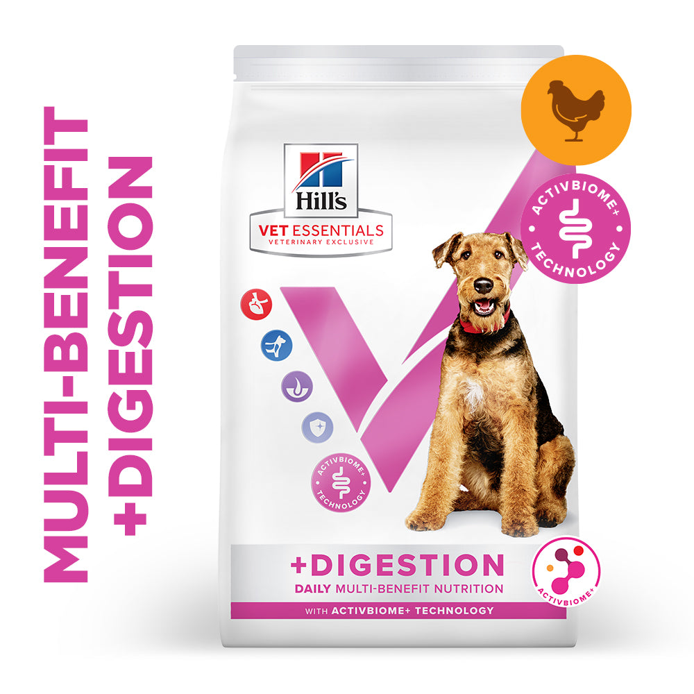 Hill’s Vet Essentials Multi-Benefit + Digestion Adult Medium Breed Dog Food with Chicken (2KG)