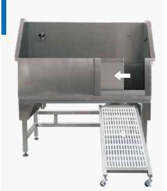 STAINLESS STEEL BATHING TUB WITH SWING IN/OUT RAMP AND