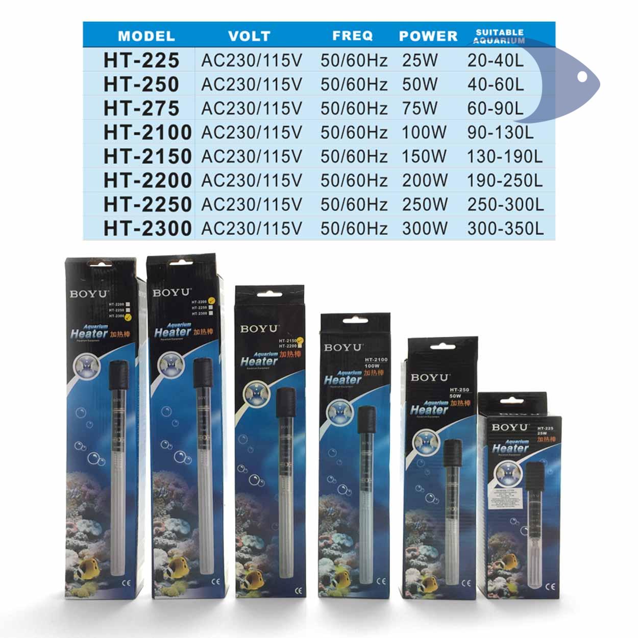 Boyu Aquarium Heater [HT-Series][Power - 150W]