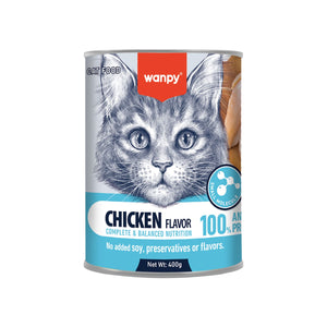 Wanpy Complete Paste Canned Food for Cats (Chicken) – 400g