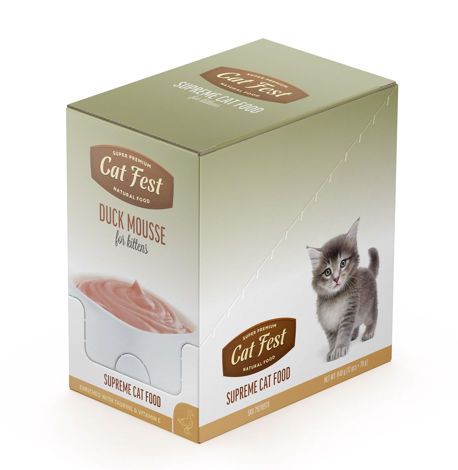 Cat Fest Duck Mousse For Kittens 70g [MOQ:12pcs]