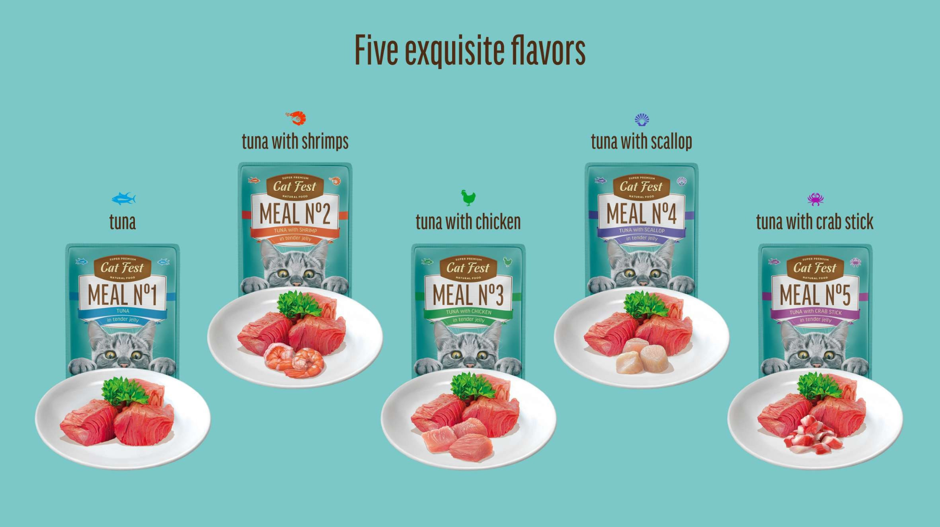 Cat Fest Meal No 1 Cat Food in Jelly-Tuna 50g [Minimum Order:12pcs]
