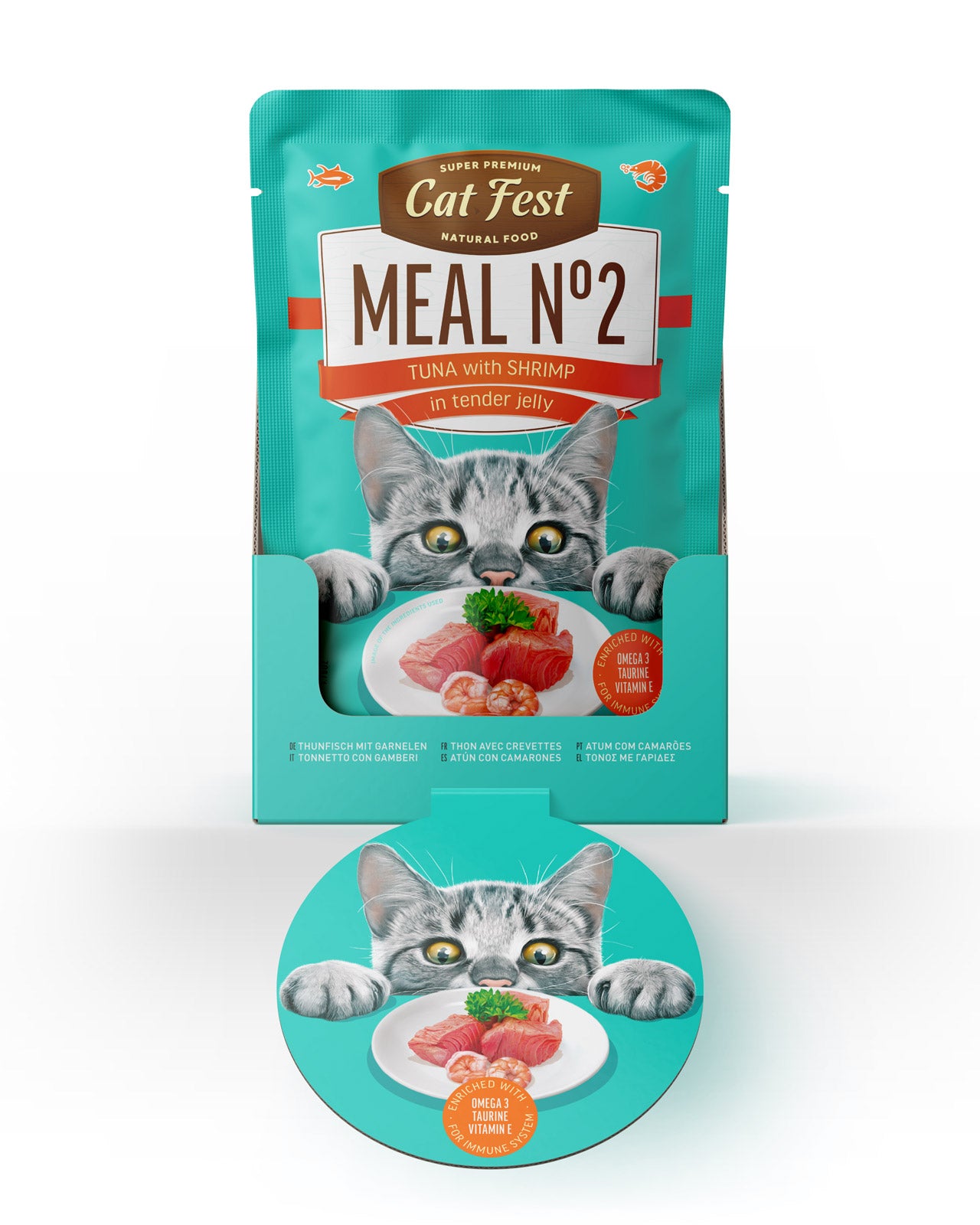 Cat Fest Meal No 2 Cat Food in Jelly-Tuna With Shrimp 50g [Minimum Order:12pcs]