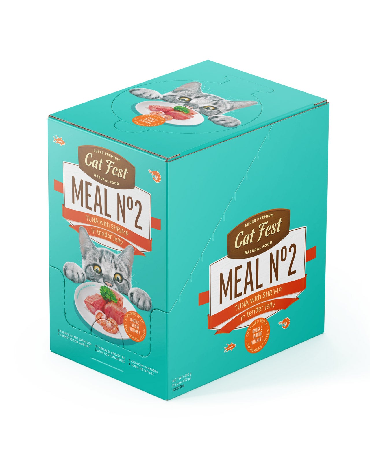 Cat Fest Meal No 2 Cat Food in Jelly-Tuna With Shrimp 50g [Minimum Order:12pcs]