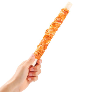 Wanpy Chewy 10″ Chicken Jerky & Rawhide Twists 70g