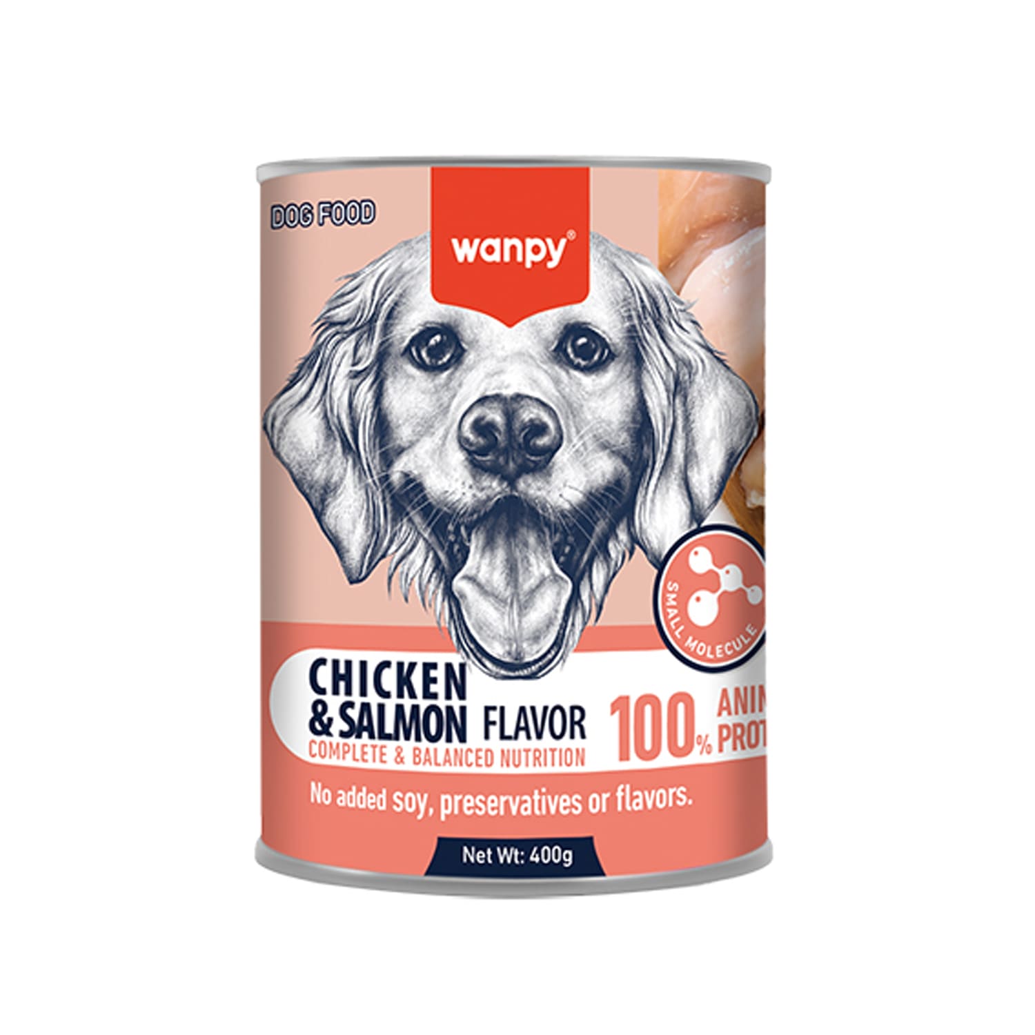 Wanpy Complete Paste Canned Food for Dogs (Chicken & Salmon) – 400g