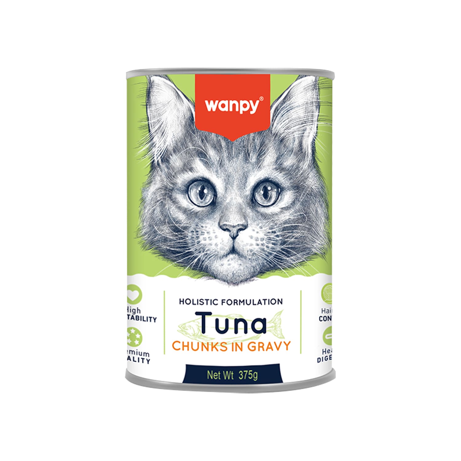 Wanpy Chunks in Gravy Canned Food for Cats – Tuna 375g