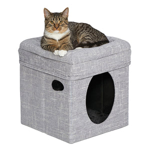 Curious Cat Cube – Silver