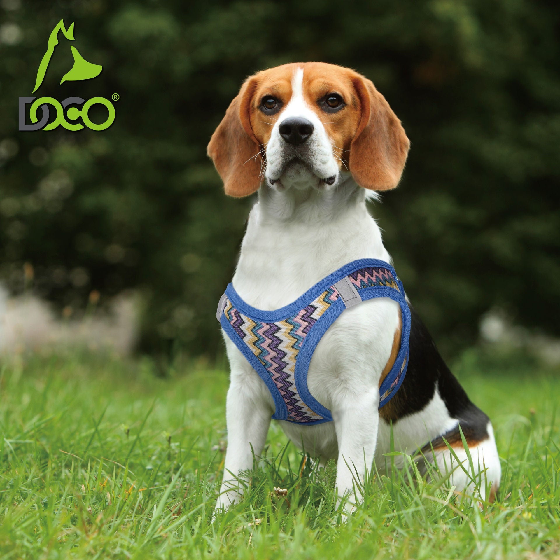 DOCO® Pattern Print Harness With 3D Foam X.Small-34-36cm / 2-3kg-Purple