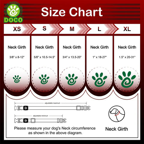 DOCO® Signature Nylon Collar+Nylon Leash - 4ft (DCSN002+1048)-Color - Grey, Sizes - XS