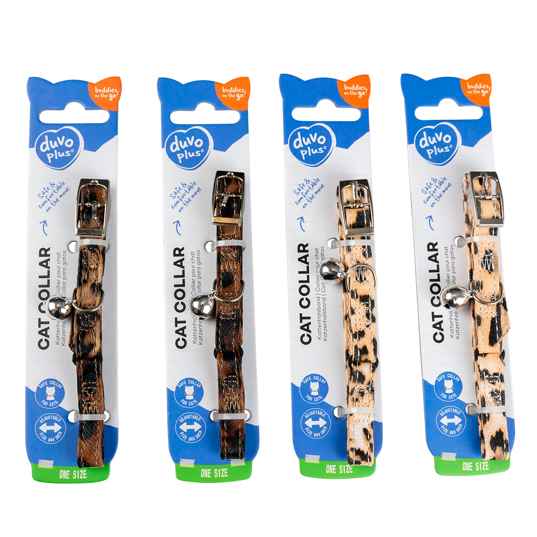 Duvo Cat Collar Mixed Colors 20 - 30cm / 10mm[Texture - Leopard]