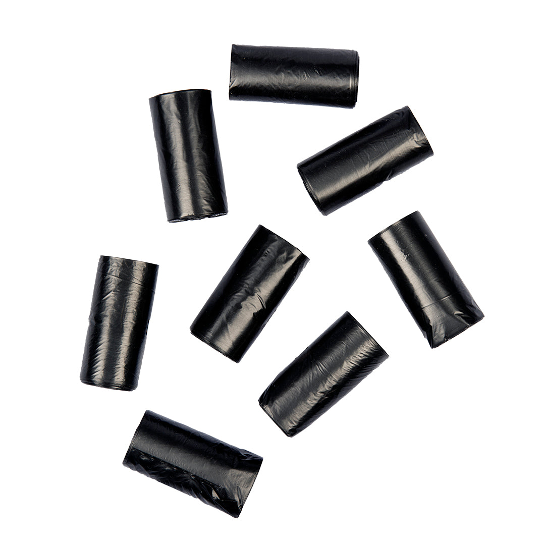 Duvo+ Classic Poo Bag Black 8 x 20pcs [Count - 8]