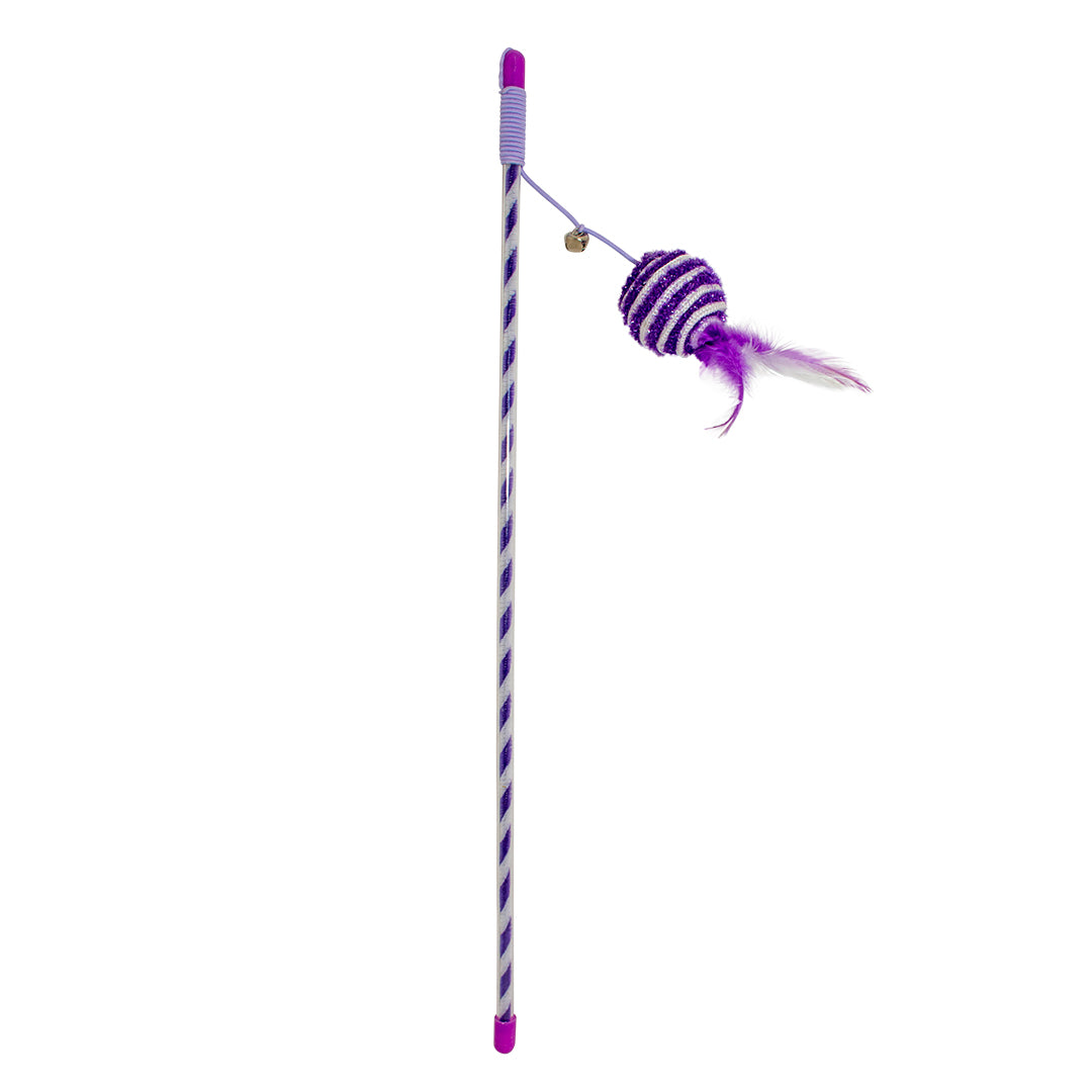 Duvo Playing Rod Catchy Glitter Ball 46 x 4 x 3.5cm Purple