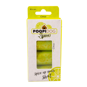 Duvo+ Poopi Dog Poo Bag Spice Lime (Citrus Scent) 8 x 15pcs [Count - 8]