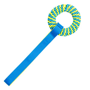 Duvo Supa' Nylon Tug Hoop 50 x 15cm - Blue/Yellow