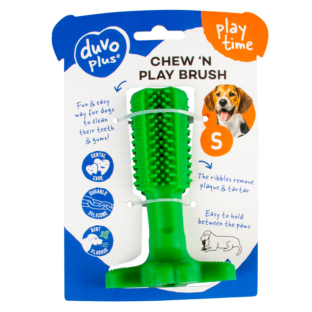 Duvo+ Chew 'n Play Brush,Green[Size - S]