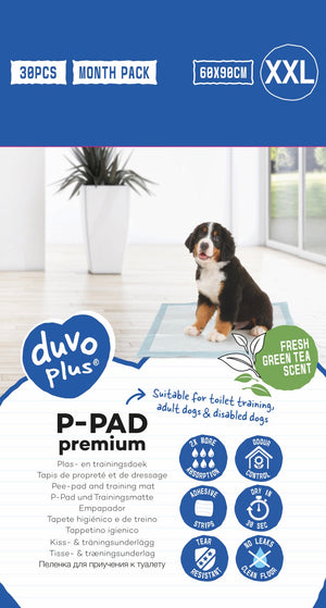 Duvo+ Pet Pad Premium Month Pack XXL-60x90cm-Green Tea Scent-30pcs