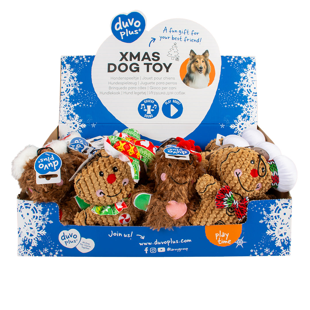 Duvo+ Xmas Plush Gingerbread Men 19X15X6cm - Display Mixed Colors