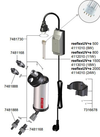 EHEIM Reeflex UV+e 800 UV-Steriliser